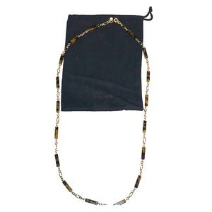 JCREW Gold + tortoise shell necklace